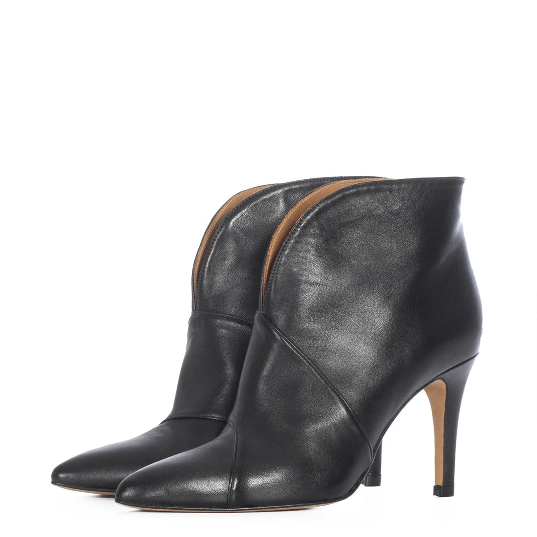 TORAL BLACK LEATHER ANKLE BOOTS 1 TORAL BLACK LEATHER ANKLE BOOTS