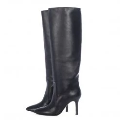 TORAL BLACK LEATHER KNEE-HIGH BOOTS 9 TORAL BLACK LEATHER KNEE-HIGH BOOTS