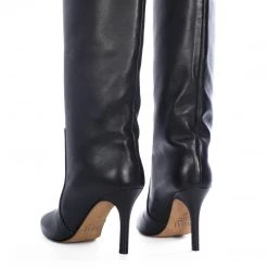 TORAL BLACK LEATHER KNEE-HIGH BOOTS 8 TORAL BLACK LEATHER KNEE-HIGH BOOTS