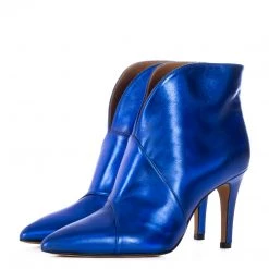 Toral BOOTIES SHINY BLUE ANKLE BOOTS