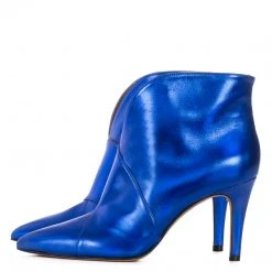 Toral BOOTIES SHINY BLUE ANKLE BOOTS