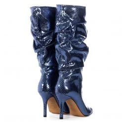 Toral TEXTURED NAVY METALLIC SLOUCHY BOOTS New In 6 Toral TEXTURED NAVY METALLIC SLOUCHY BOOTS New In